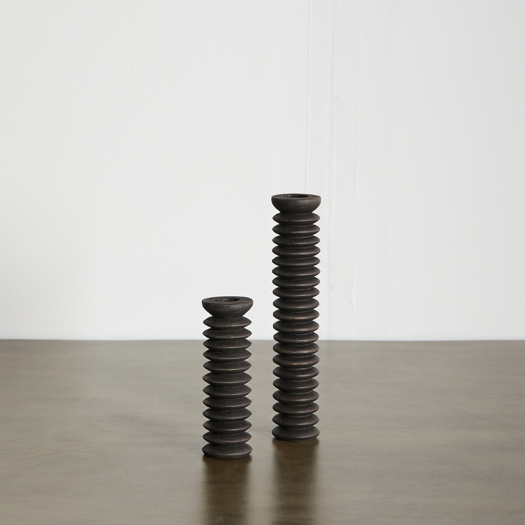 Spiral Wood Candle Holder