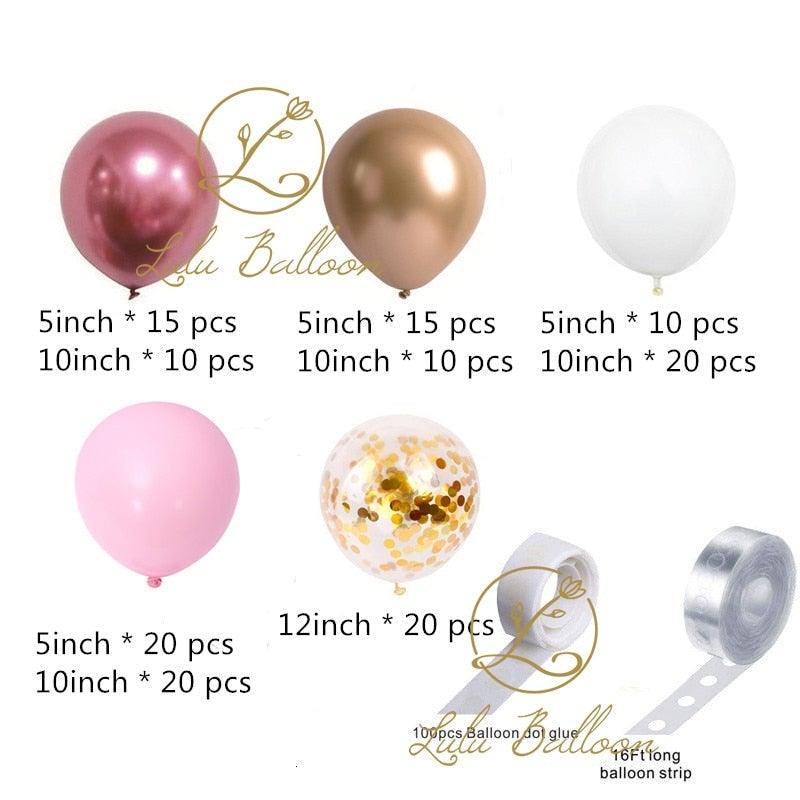 Pink & White Balloon Arch Kit