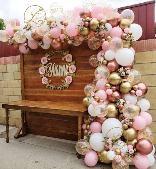 Pink & White Balloon Arch Kit