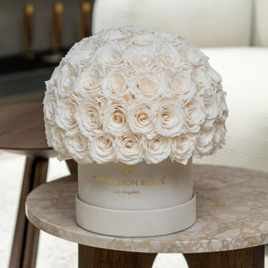 Beige Suede Rose Box