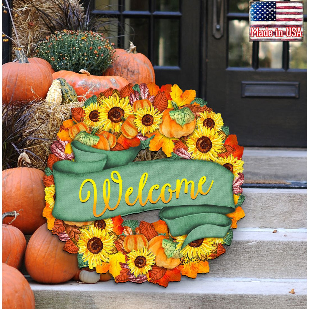 Floral Fall Door Wreath