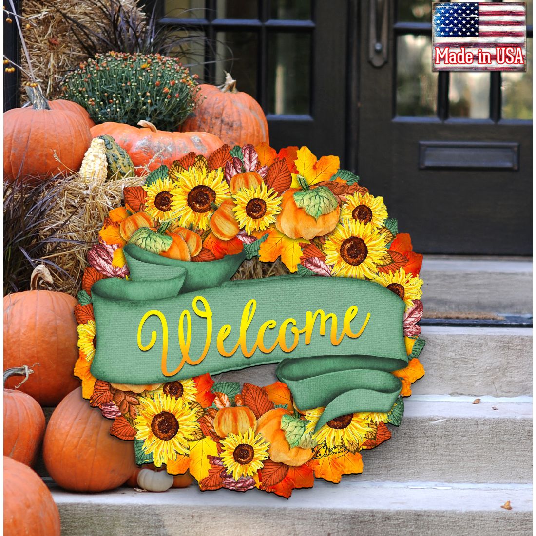Floral Fall Door Wreath