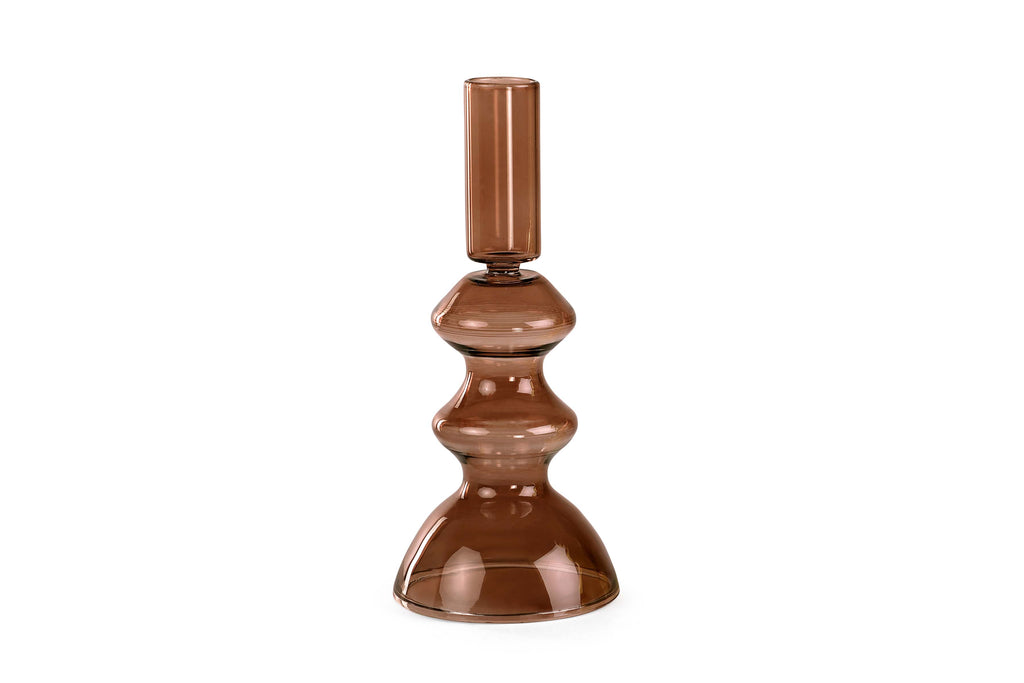 Retro Glass Candle Stick Holder