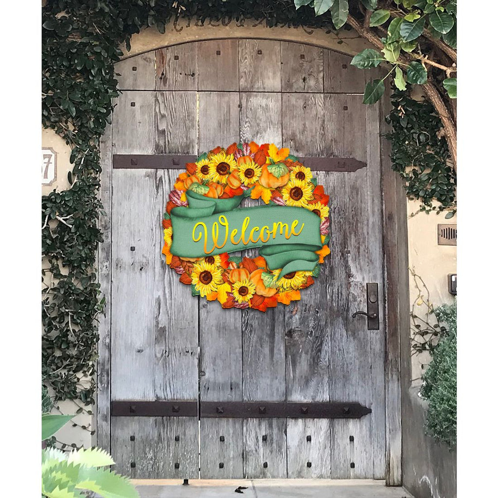 Floral Fall Door Wreath