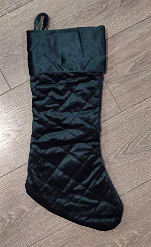 Fennco Styles Vintage Velvet Allover Tree Pattern Stocking 8 x 19 Inch - Red Christmas Stocking for Holiday, Home Decor, Family Gathering and Special Occasion