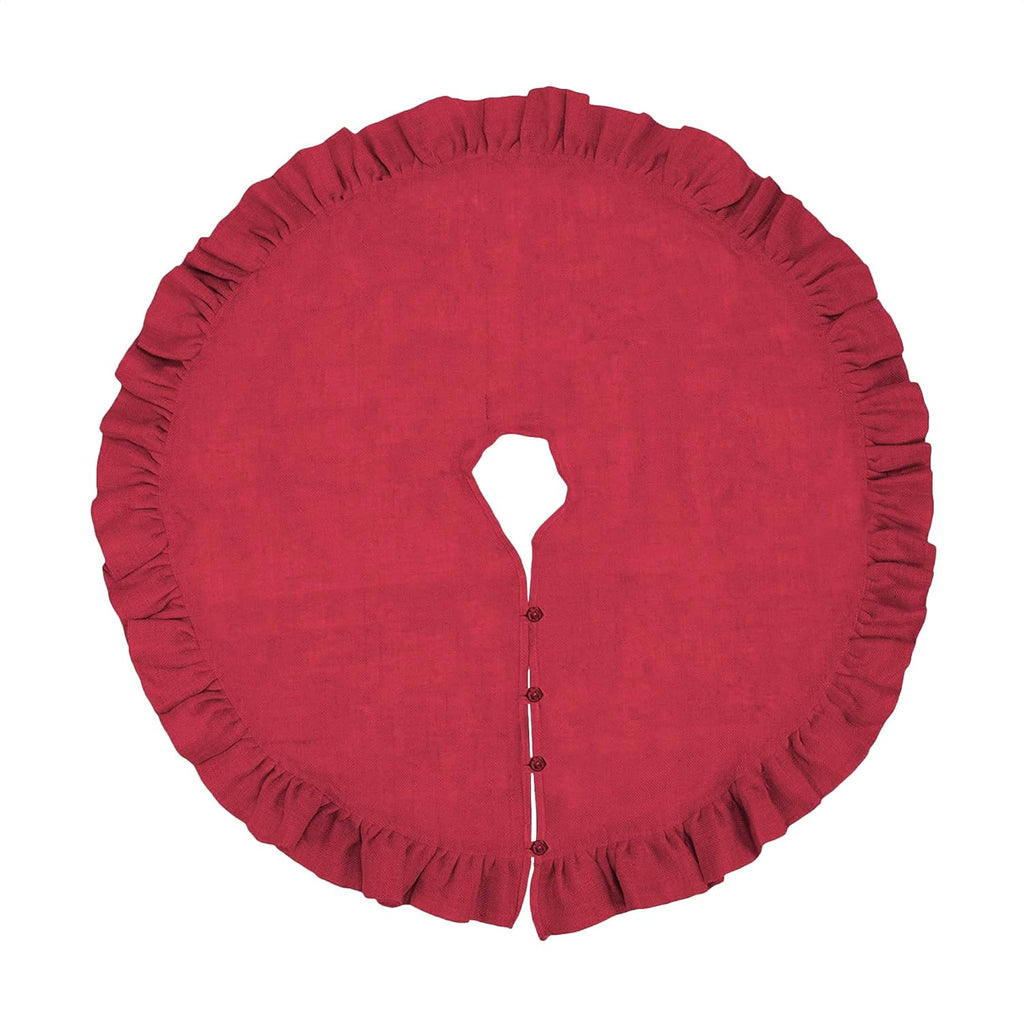 Natural Ruffled Jute Tree Skirt