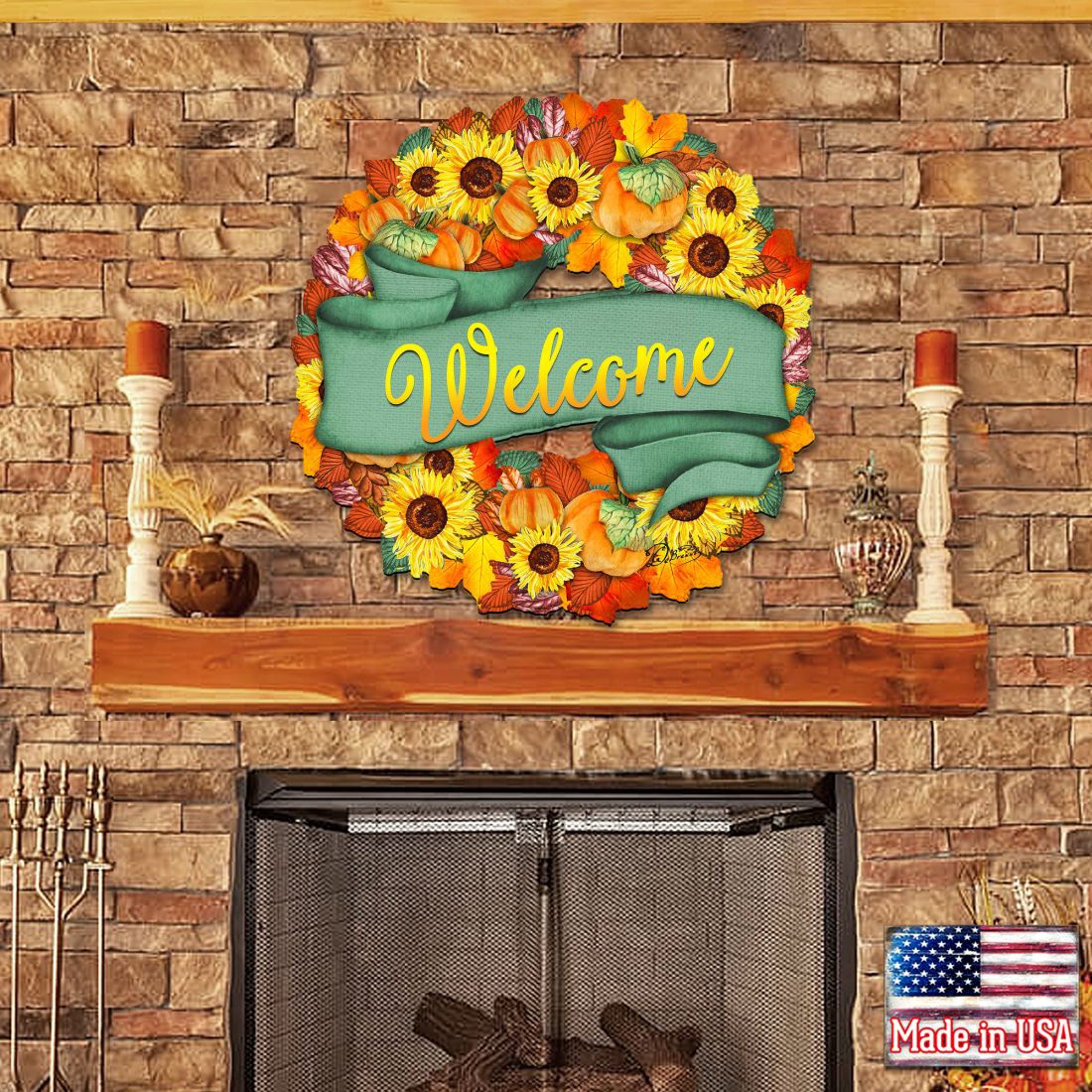 Floral Fall Door Wreath
