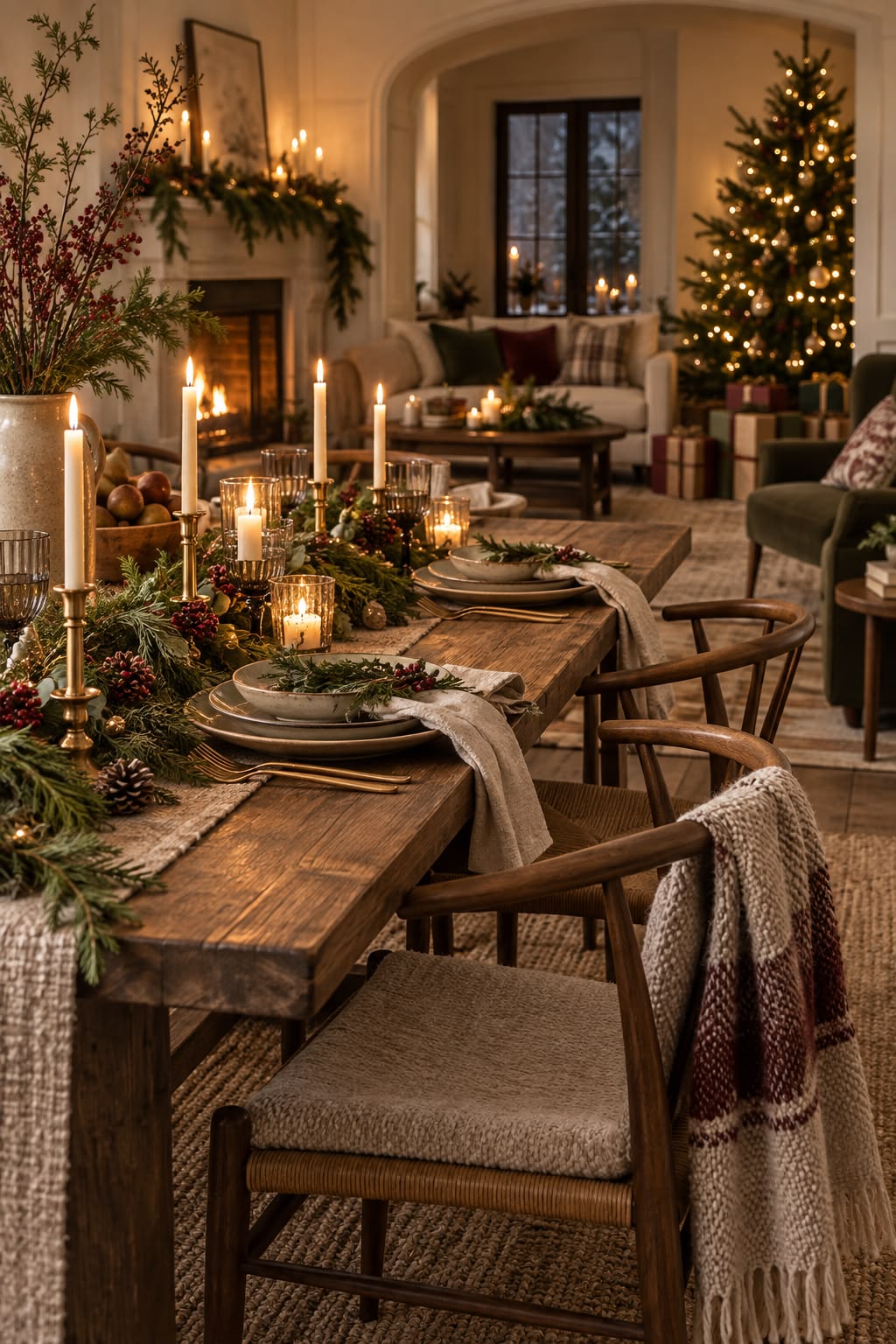 Rustic Christmas Table