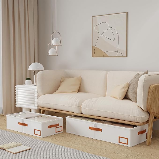 Beige Under-Bed Storage Set