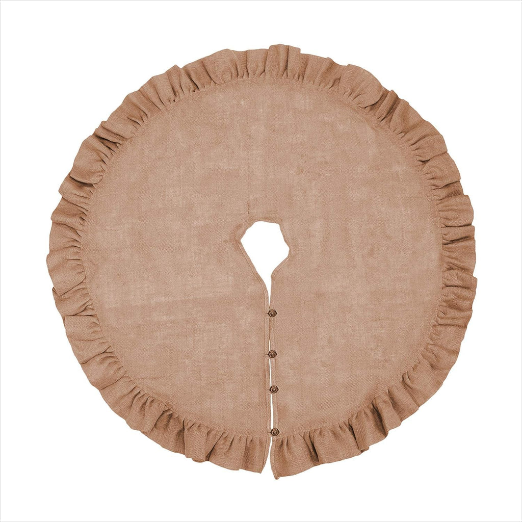 Natural Ruffled Jute Tree Skirt