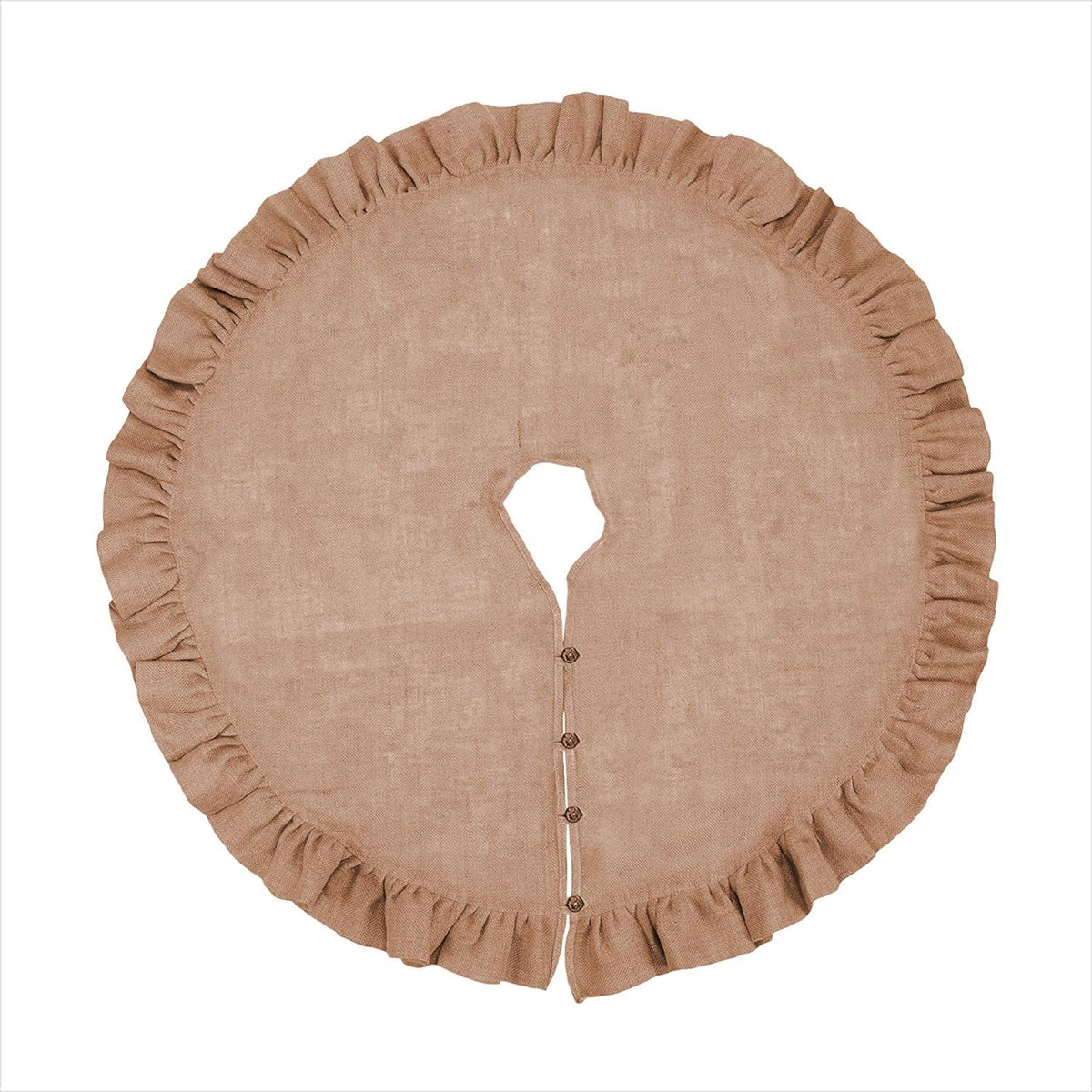 Natural Ruffled Jute Tree Skirt