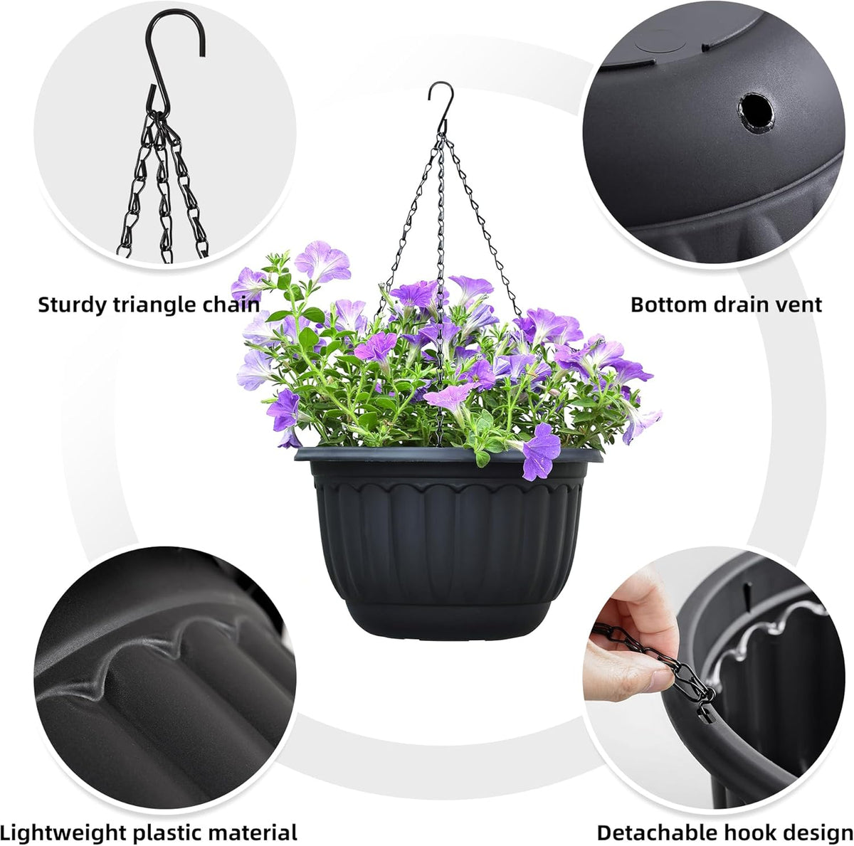 Hanging Planters · 12 in · Pair