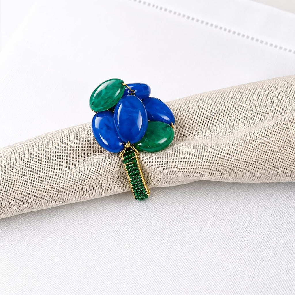 Brown Beaded Napkin Rings