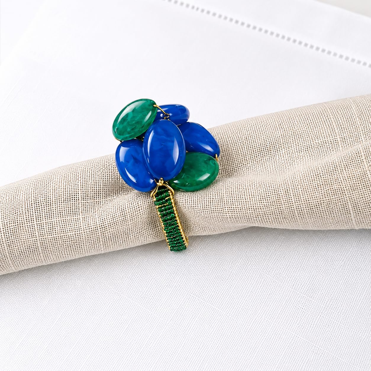 Brown Beaded Napkin Rings