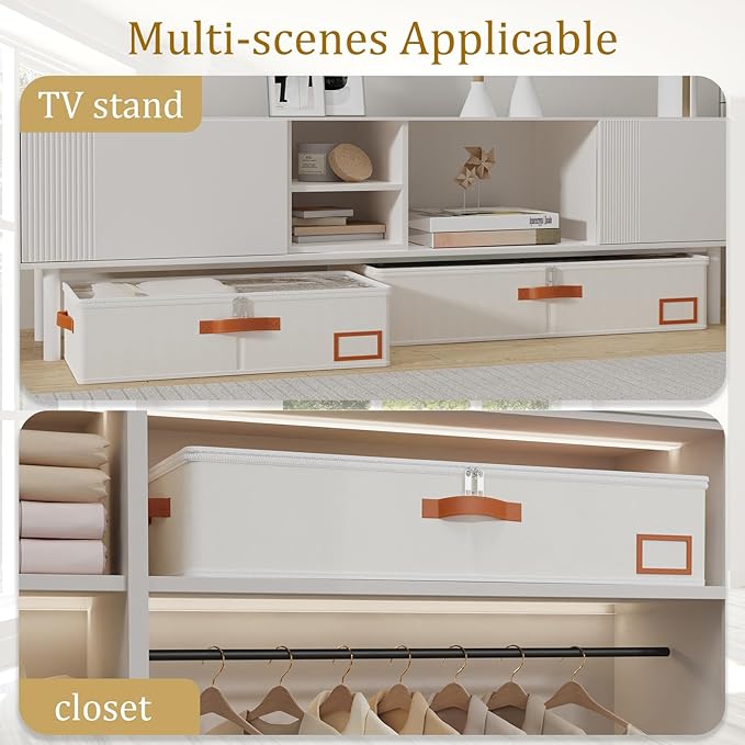Beige Under-Bed Storage Set