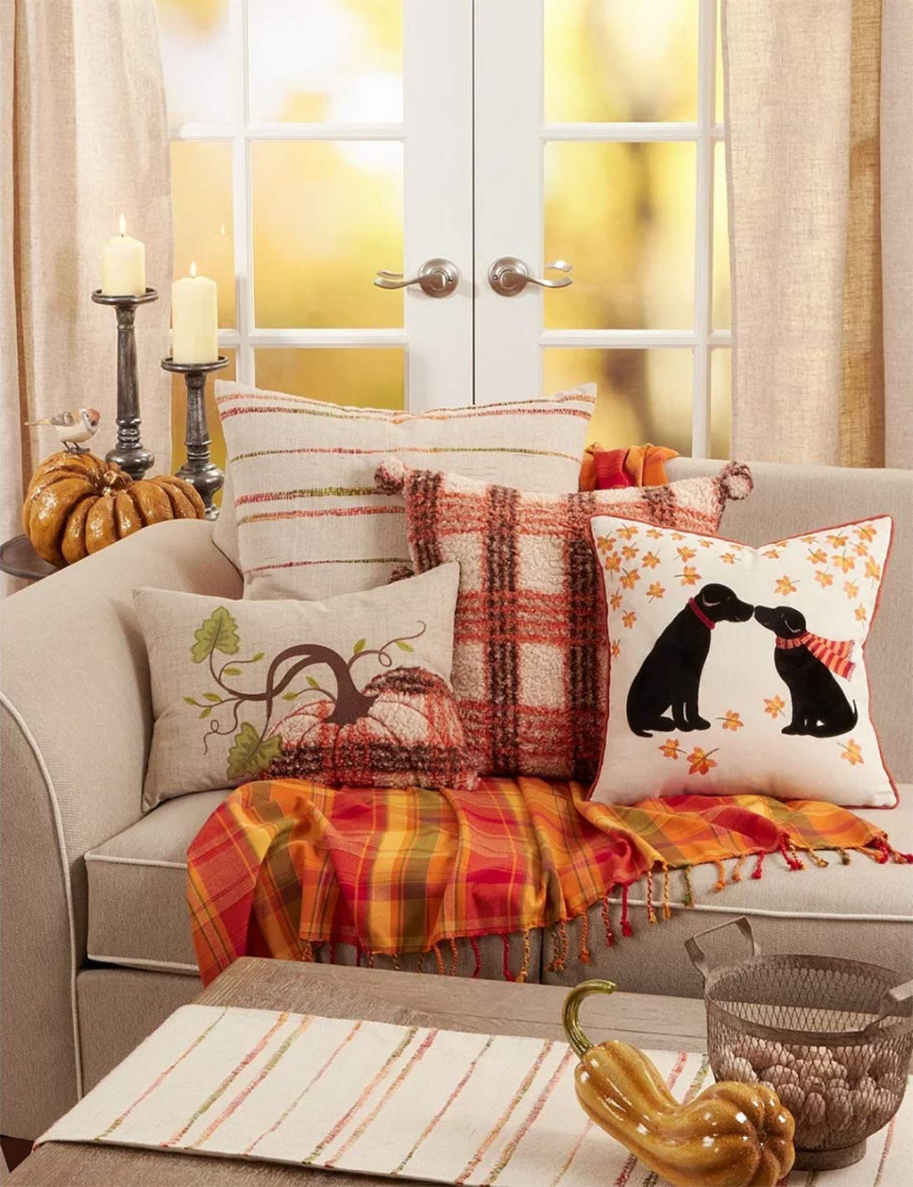 Terracotta Plaid Throw