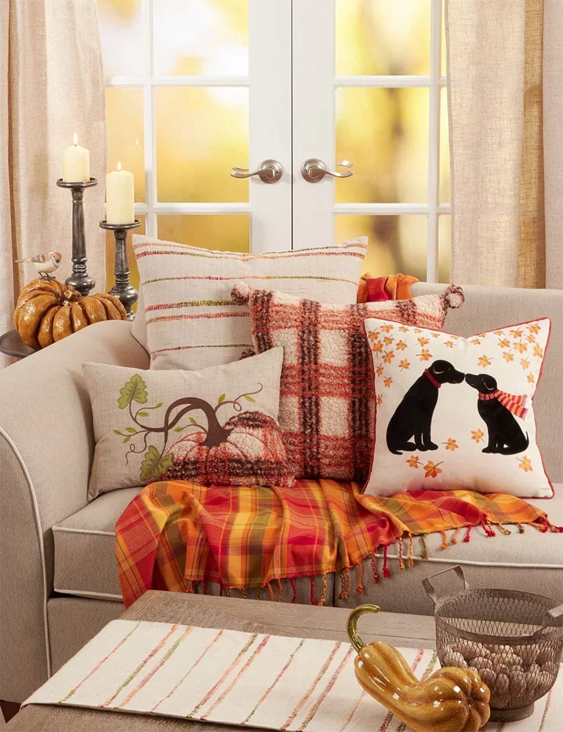 Terracotta Plaid Throw
