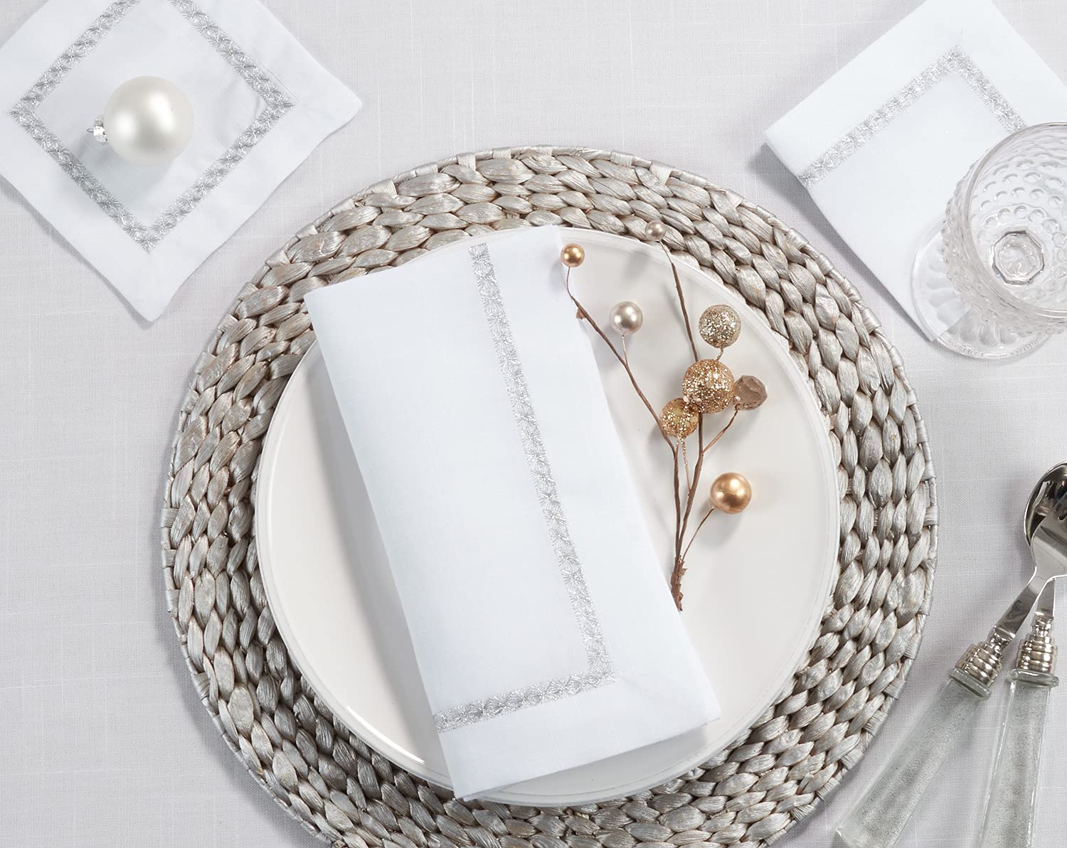 Metallic Border Napkins