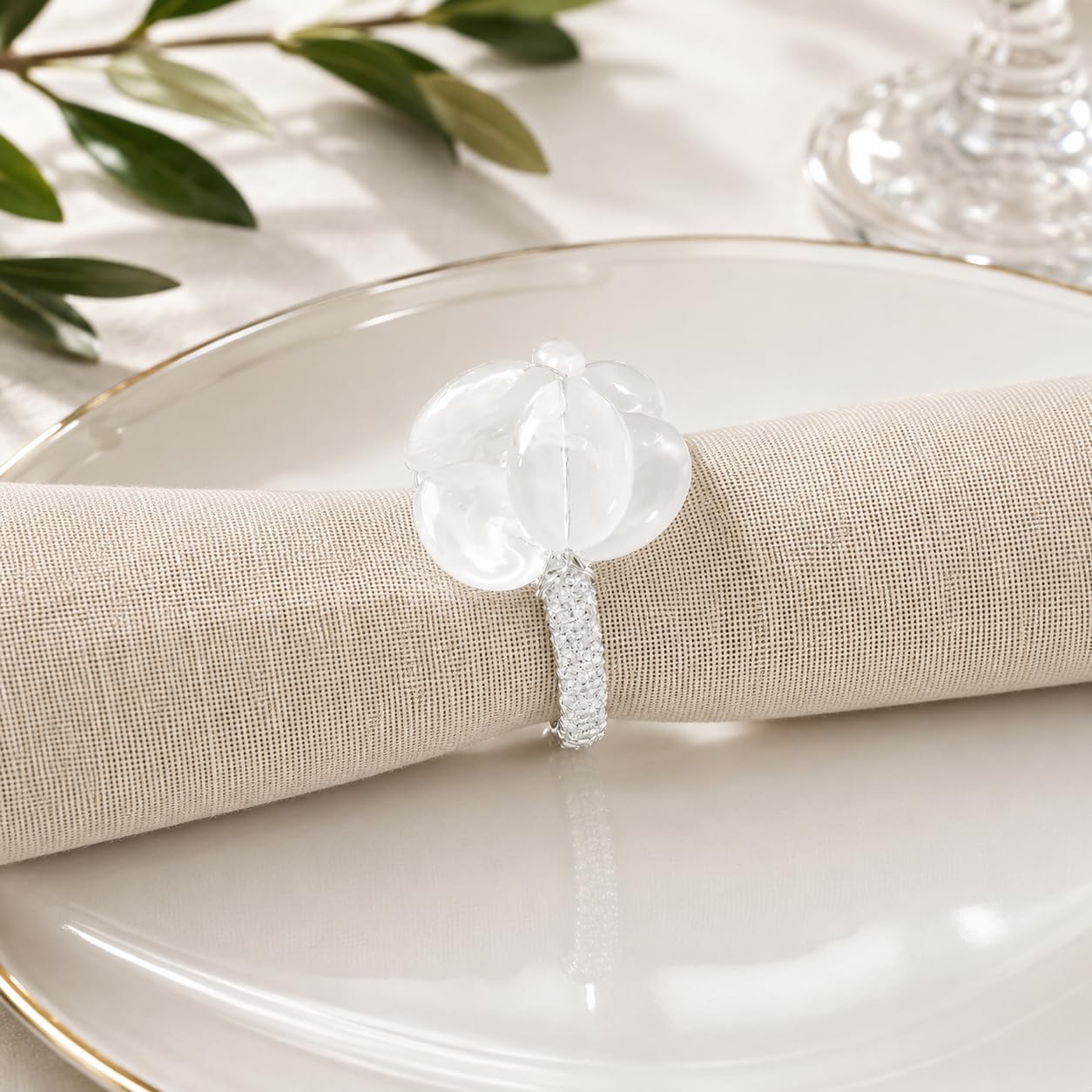 Brown Beaded Napkin Rings