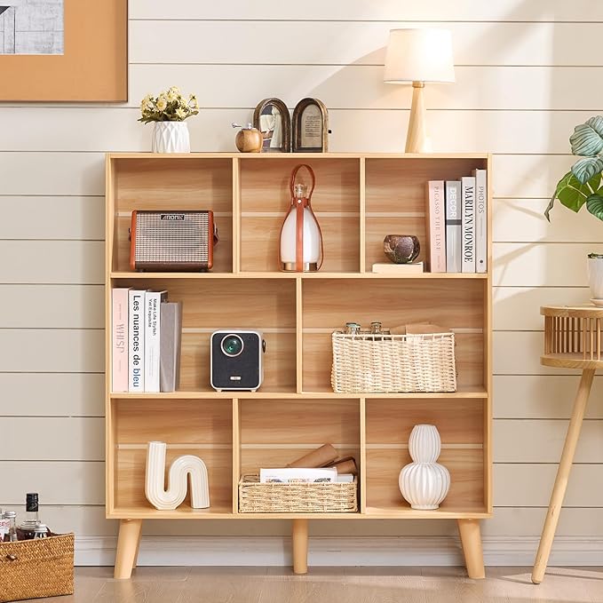 Natural 8-Cube Bookcase