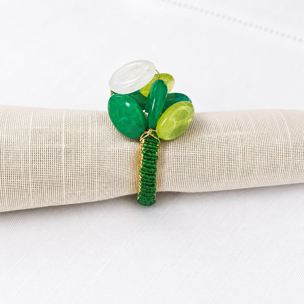 Brown Beaded Napkin Rings