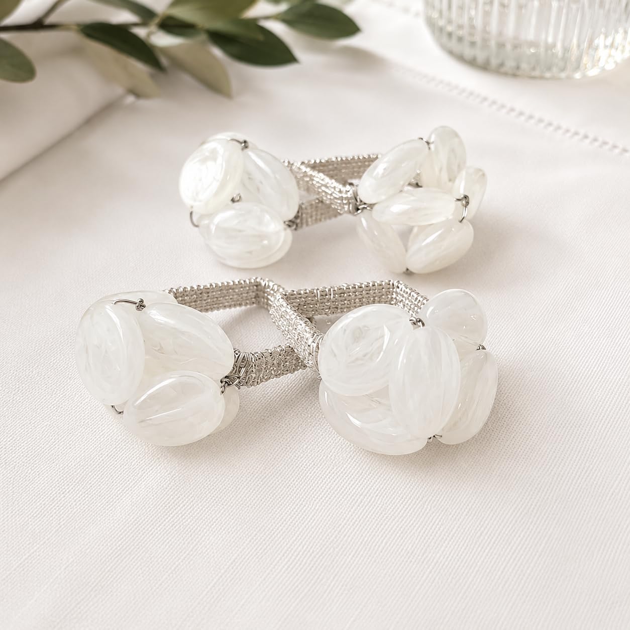 Brown Beaded Napkin Rings