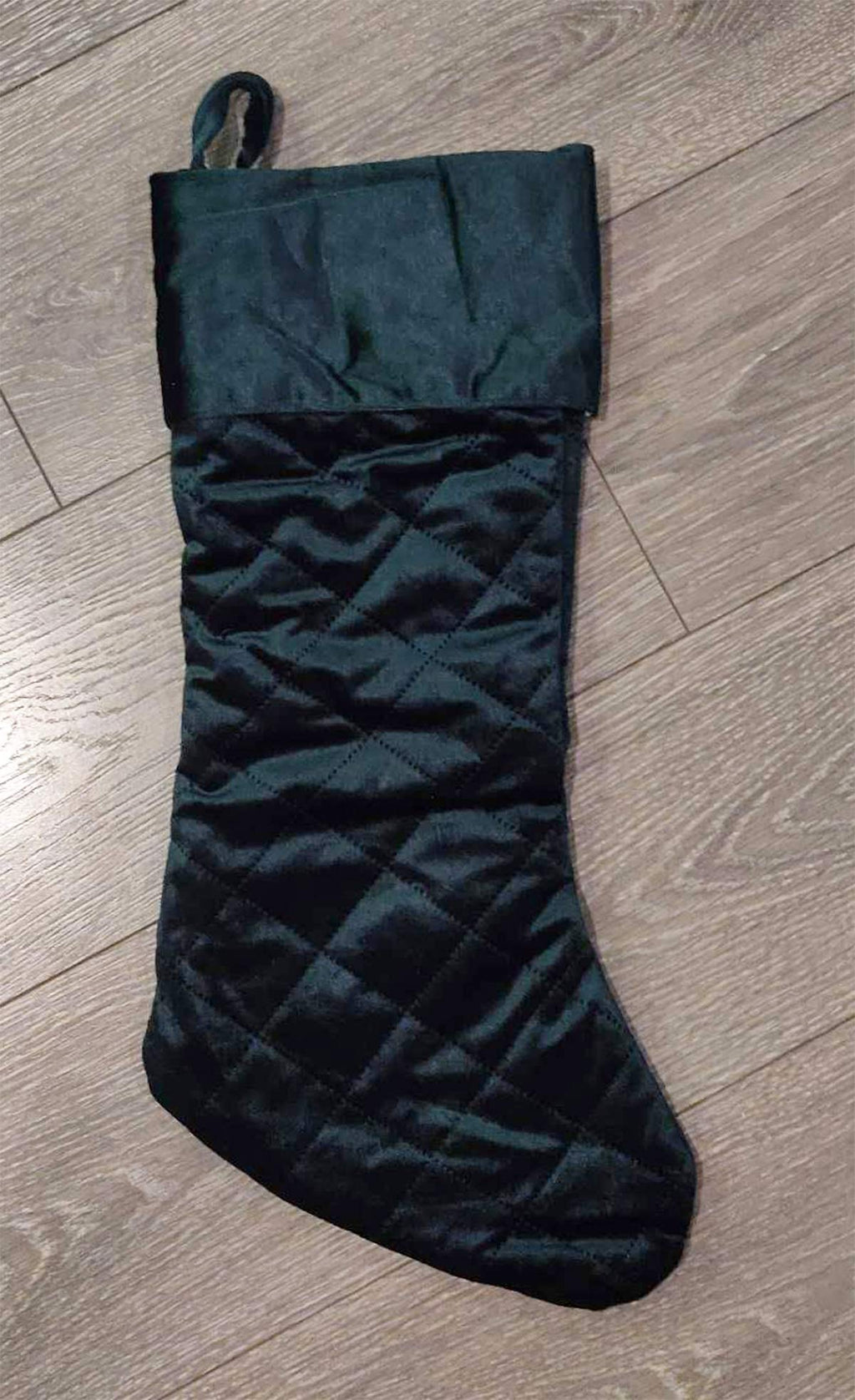 Fennco Styles Vintage Velvet Allover Tree Pattern Stocking 8 x 19 Inch - Red Christmas Stocking for Holiday, Home Decor, Family Gathering and Special Occasion