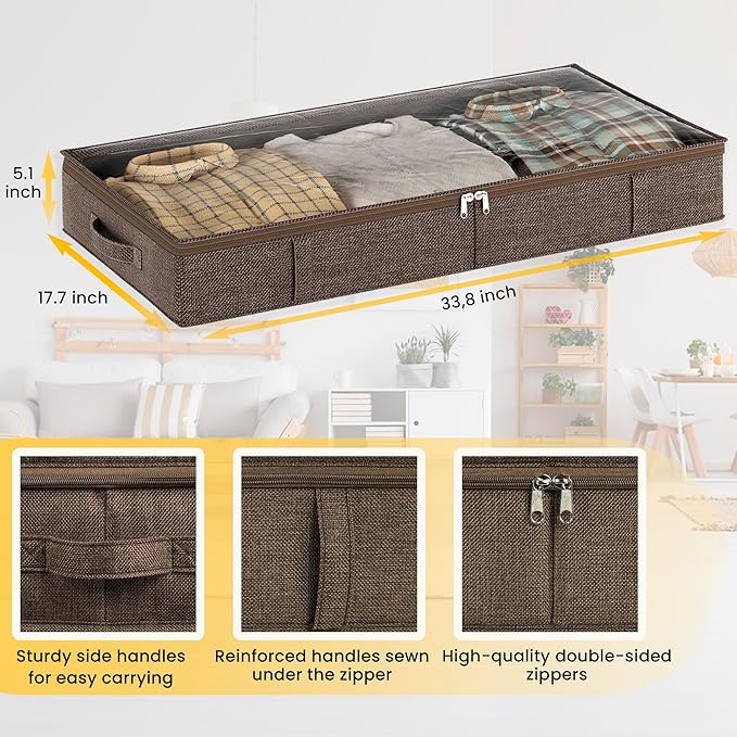 Brown Under-Bed Storage Set