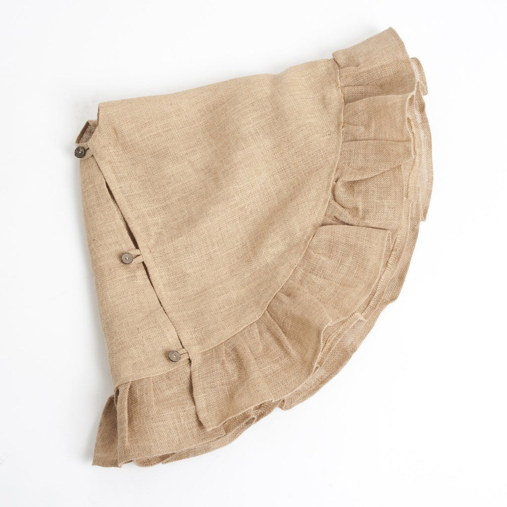 Natural Ruffled Jute Tree Skirt