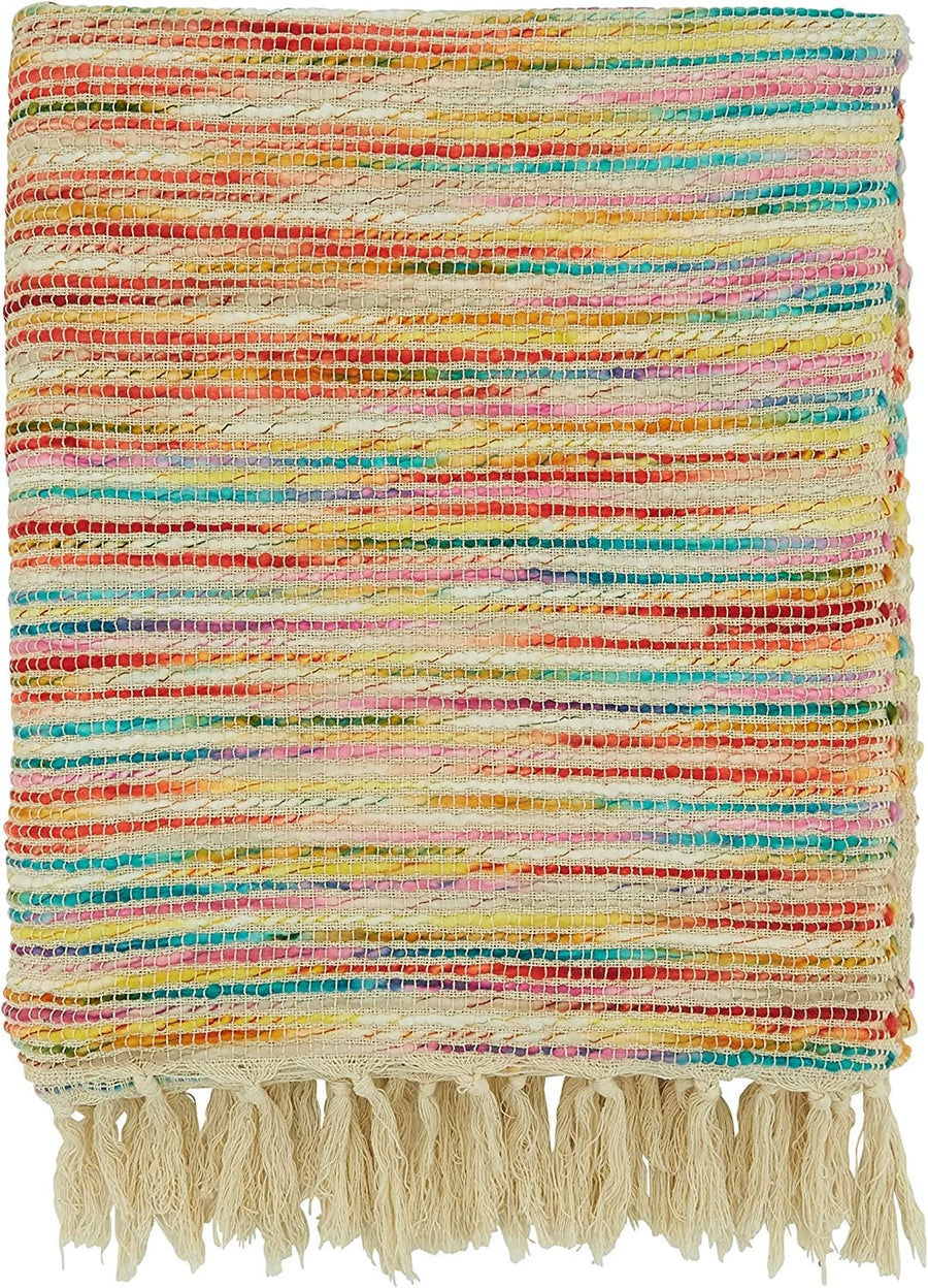 Rainbow Stripe Throw