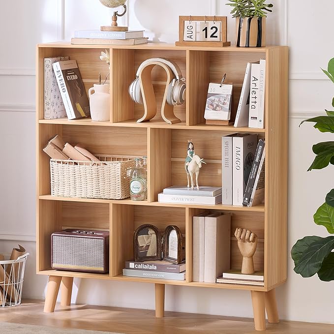 Natural 8-Cube Bookcase