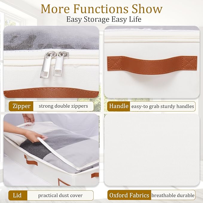 Beige Under-Bed Storage Set