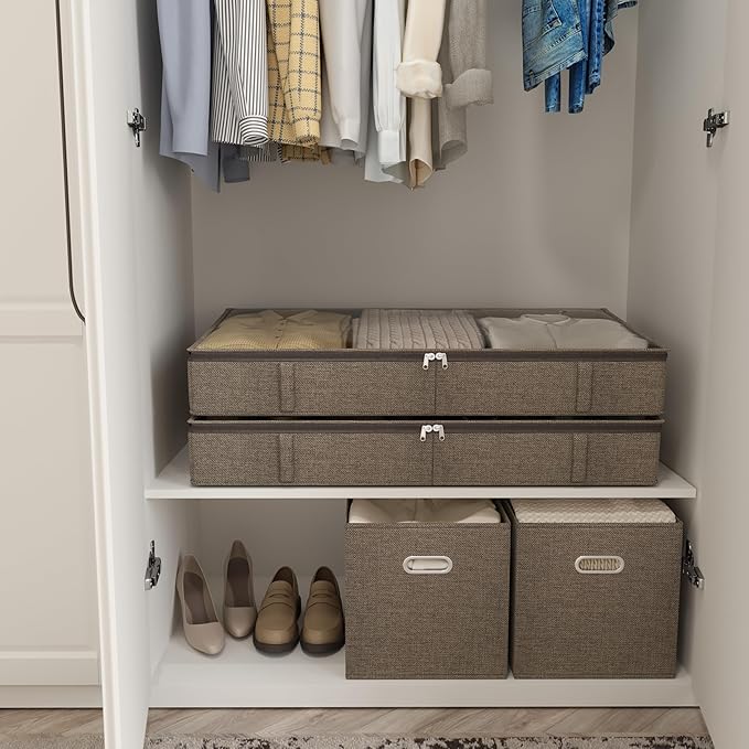 Brown Under-Bed Storage Set