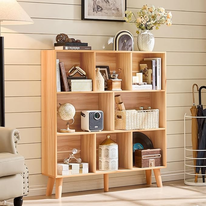 Natural 8-Cube Bookcase