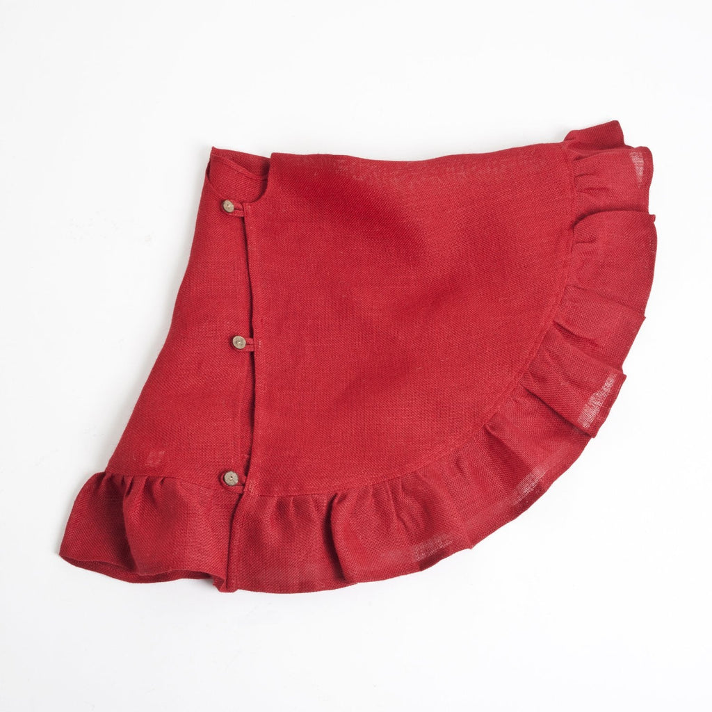 Natural Ruffled Jute Tree Skirt