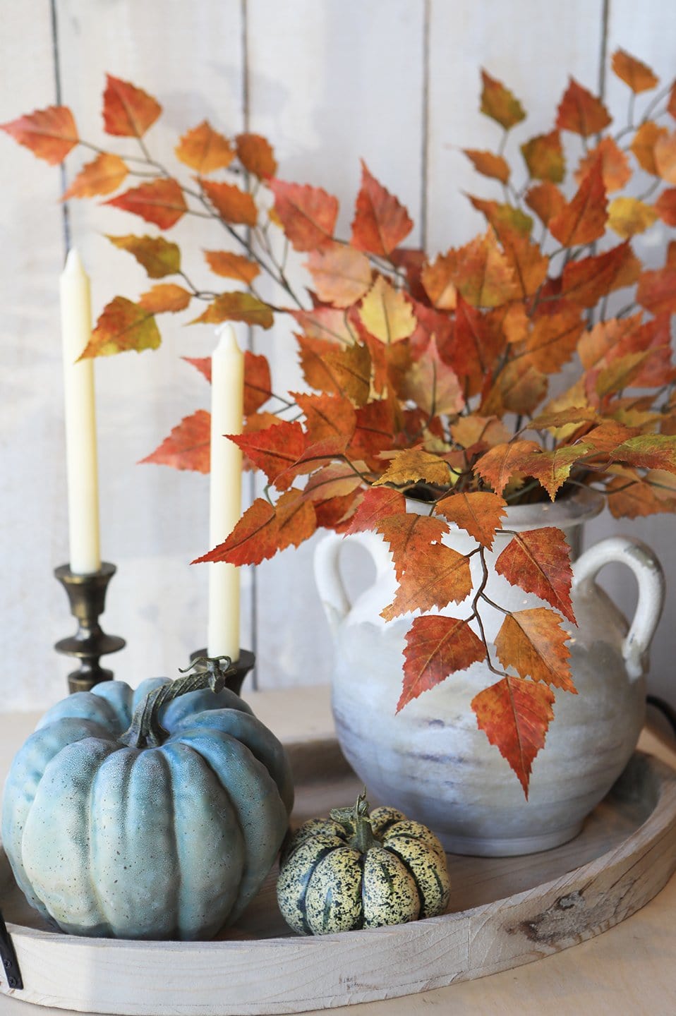26" Faux Birch Leaf Stem