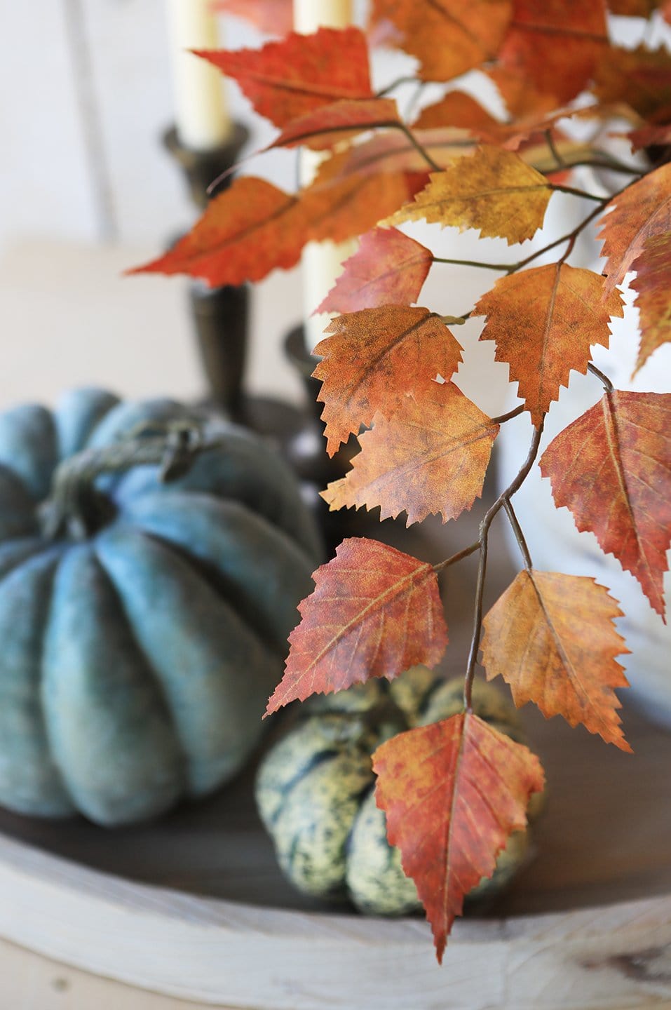 26" Faux Birch Leaf Stem