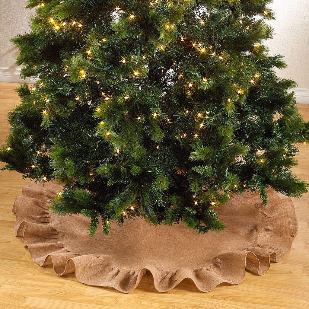 Natural Ruffled Jute Tree Skirt