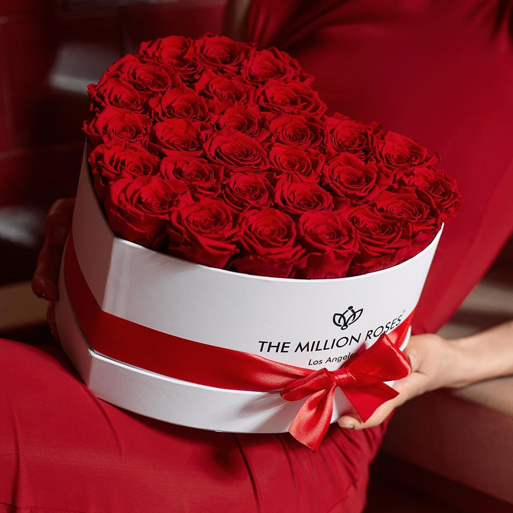 Red Rose Heart Box