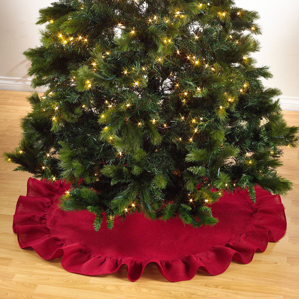 Natural Ruffled Jute Tree Skirt
