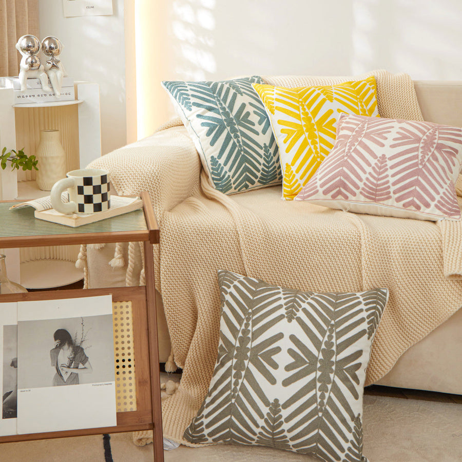 Tropical Leaf Throw Pillow