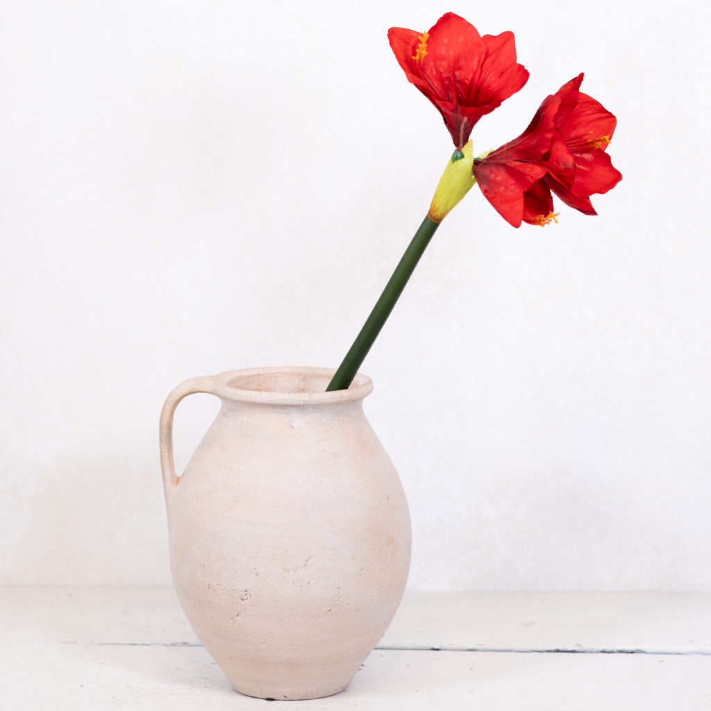 Faux Red Amaryllis Stem