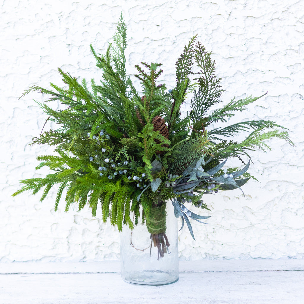 Grand Faux Evergreen Bouquet