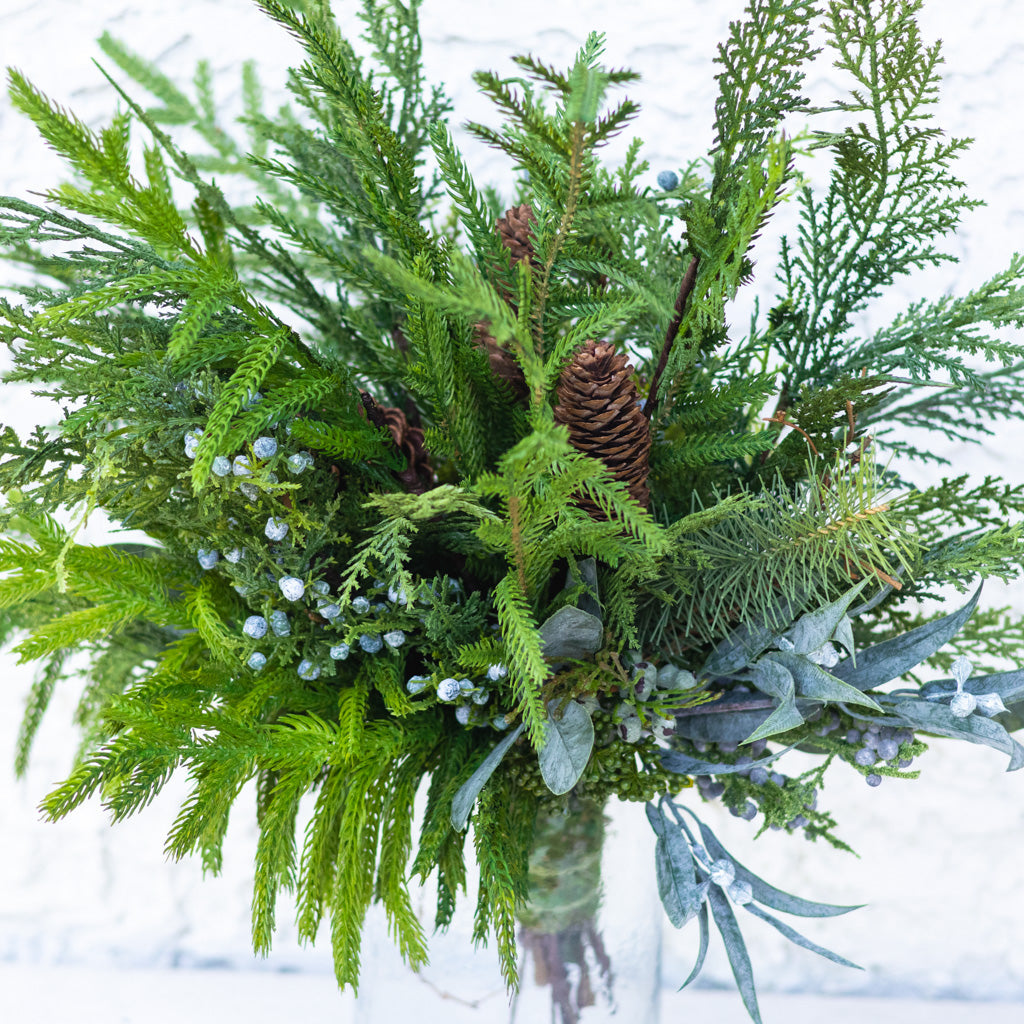 Grand Faux Evergreen Bouquet
