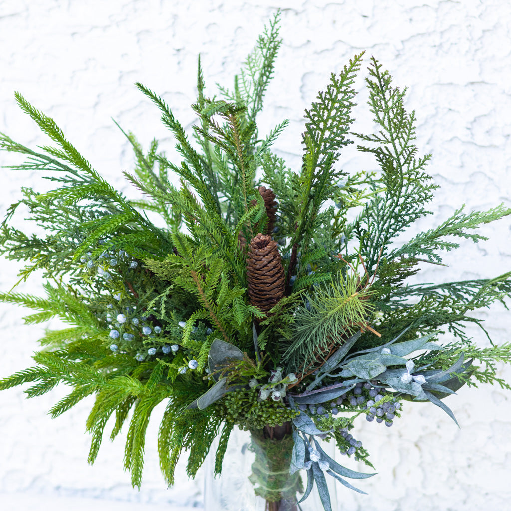 Grand Faux Evergreen Bouquet