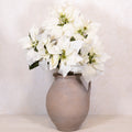 Faux White Poinsettia Bush