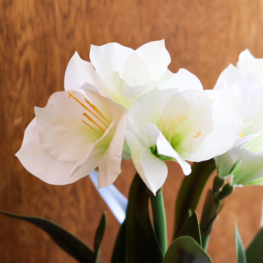 Faux Double White Amaryllis Drop-In