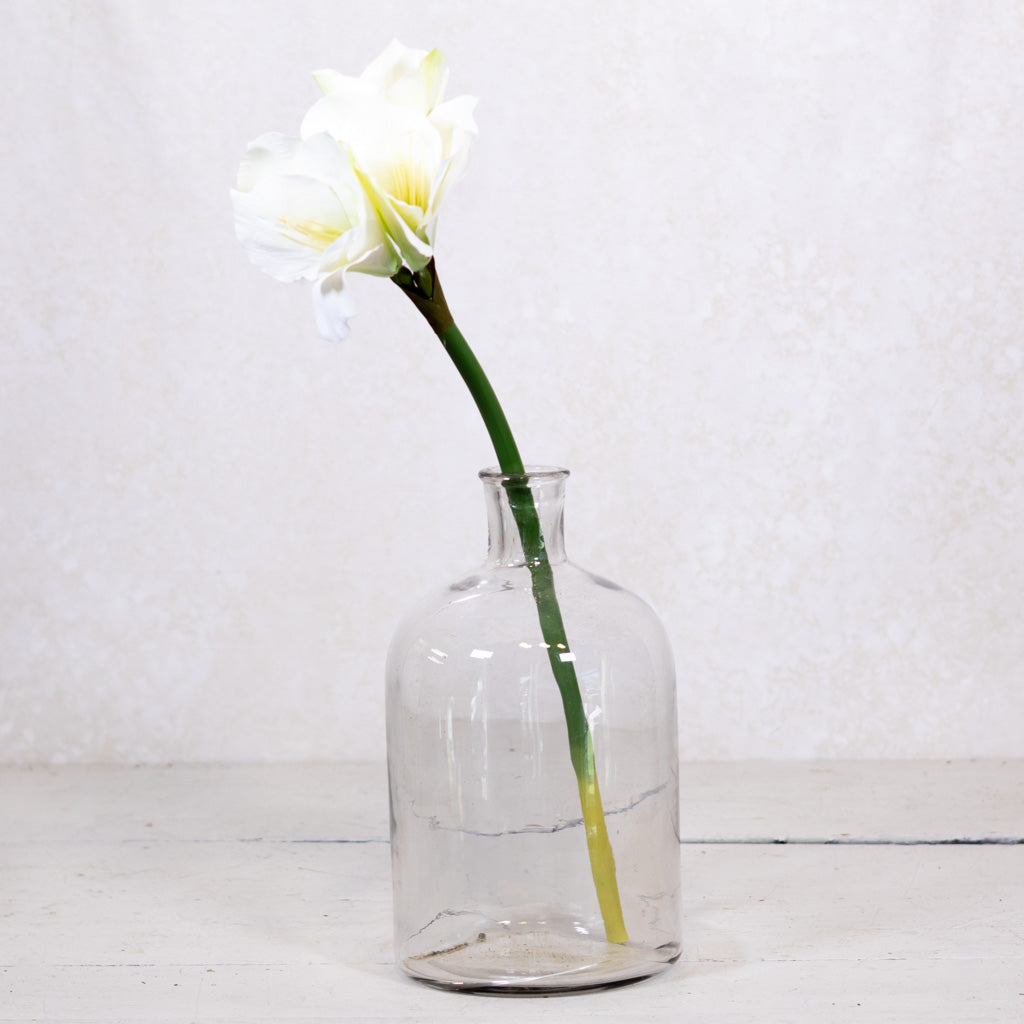 Faux White Amaryllis Stem
