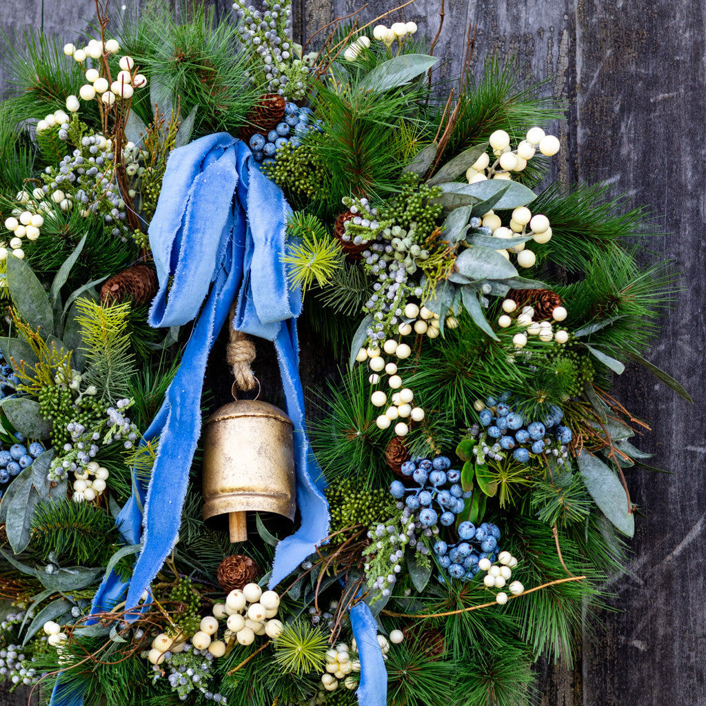 Blue Bell Faux Wreath