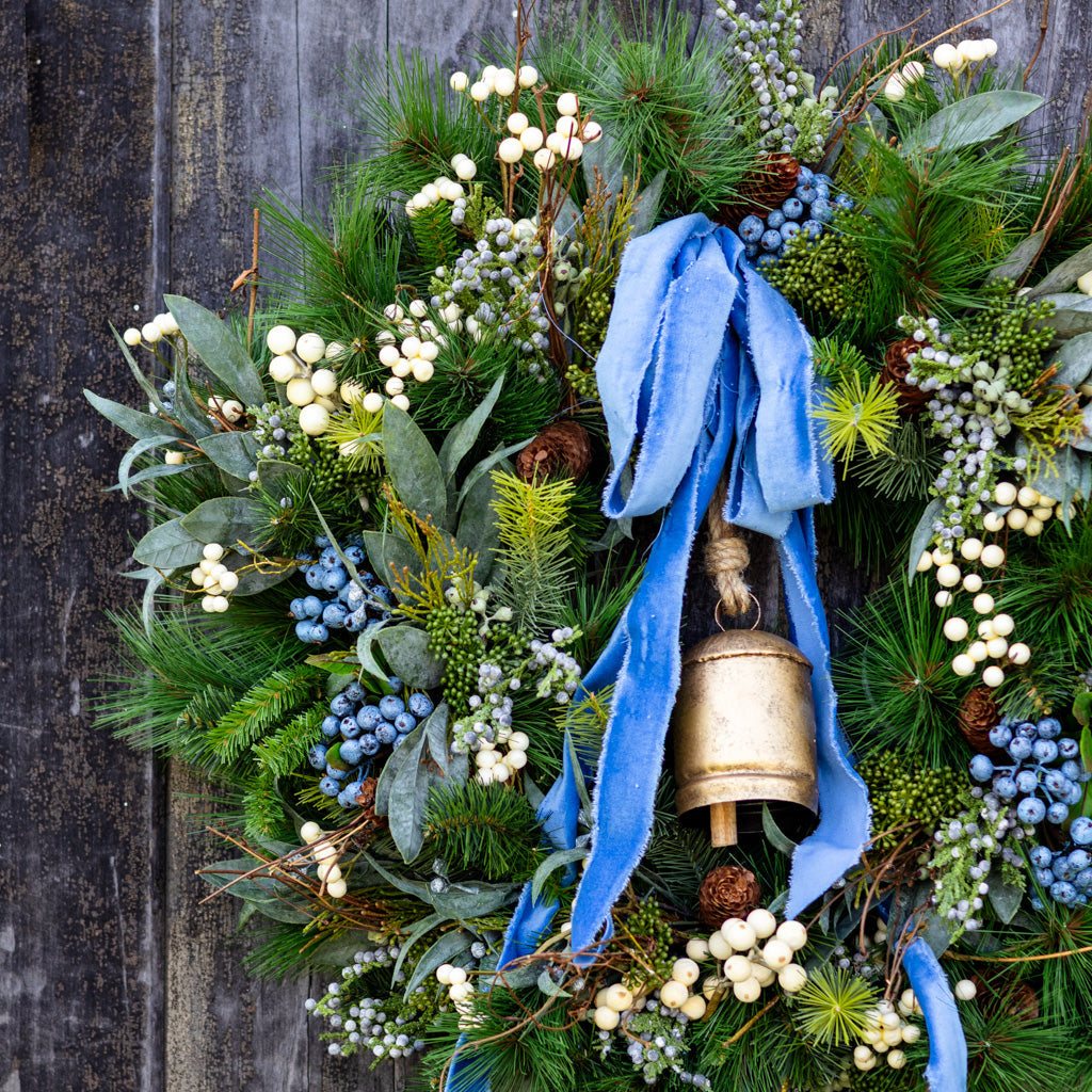 Blue Bell Faux Wreath